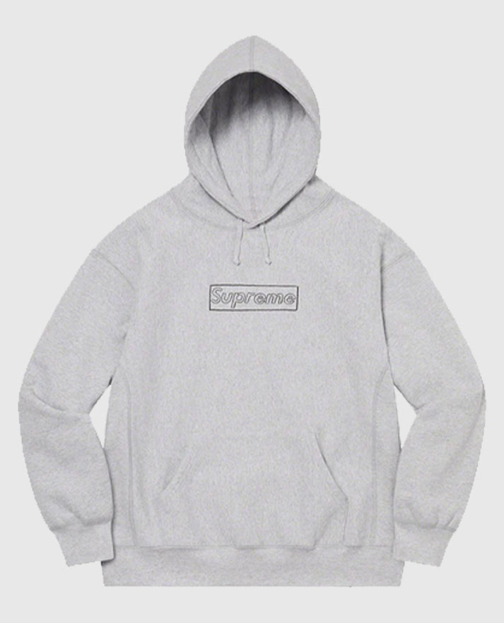 【美品】Supreme KAWS Chalk Logo Hooded グレー M Supreme KAWS Chalk Logo Hooded Sweatshirt Heather Grey Men's