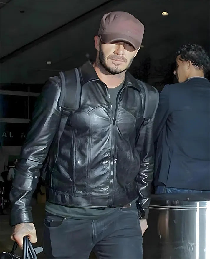 David beckham black fashion jacket