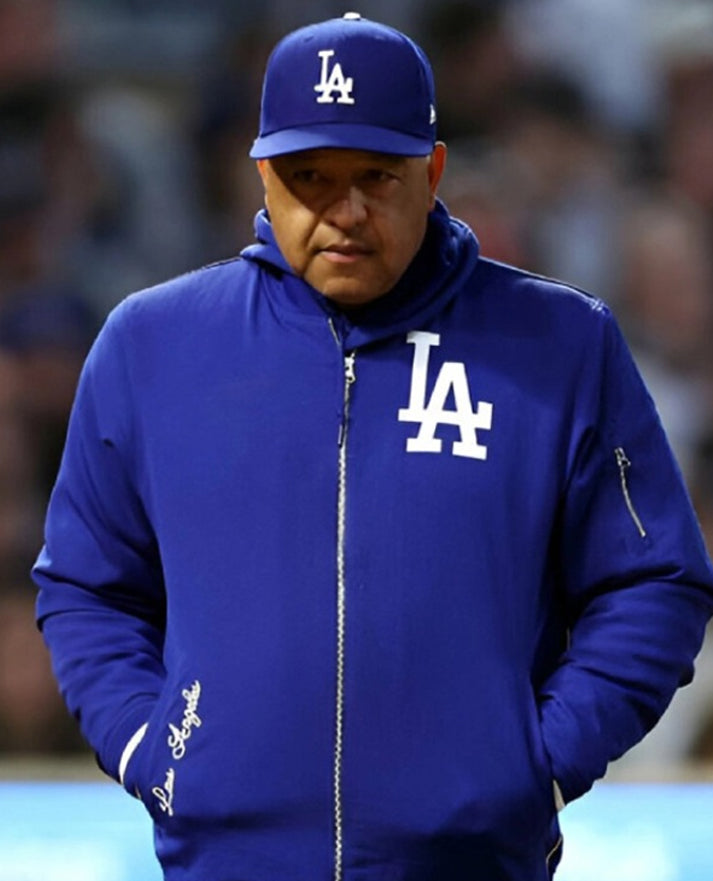 Blouson Bomber LA Dodgers Bleu Capuche – Neuf Avec étiquettes – The Jacket Seller