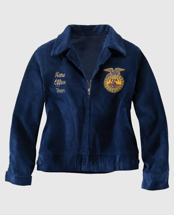 FFA Corduroy Blue Zipper Jacket