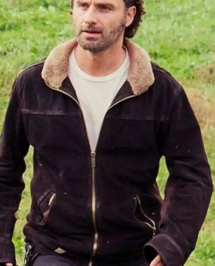 Walking Dead Rick Grimes Andrew Lincoln Leather Jacket
