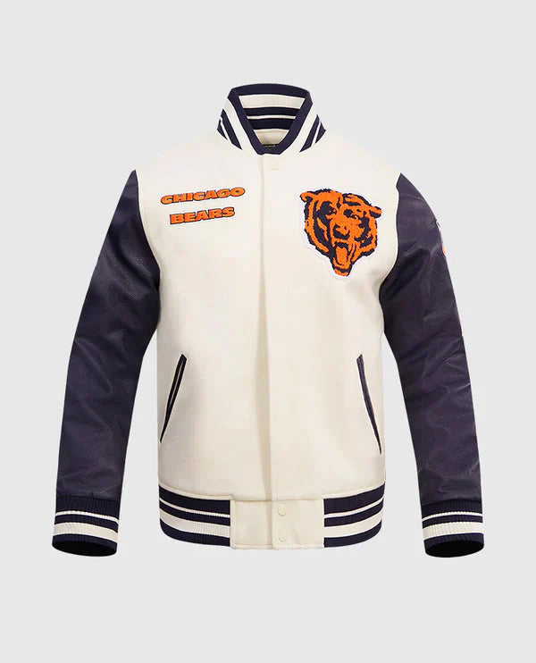 NFL Chicago Bears Men's White Varsity Jacket – Genuine Jacket Store