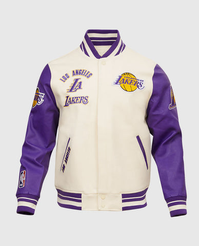 NBA Los Angeles Lakers Men's White Varsity Jacket