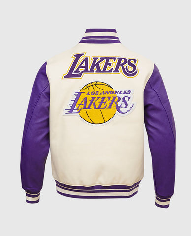 NBA Los Angeles Lakers Men's White Varsity Jacket