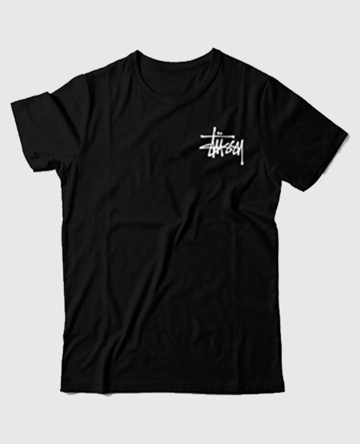 Buy Unisex Basic Stussy Round Neck Fleece Tee