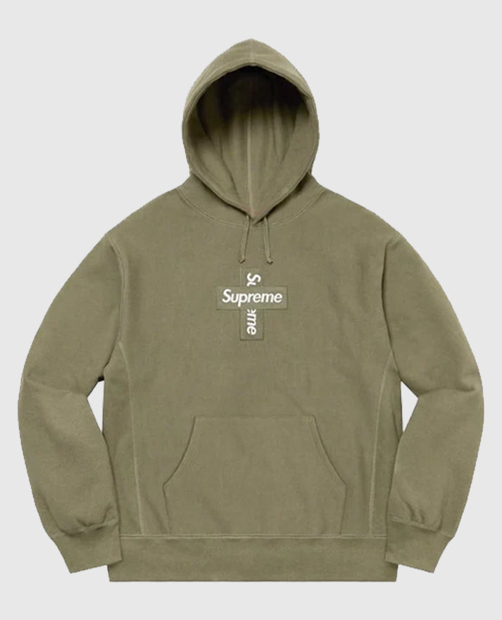 Supreme Cross Box Logo Hooded Sweatshirt