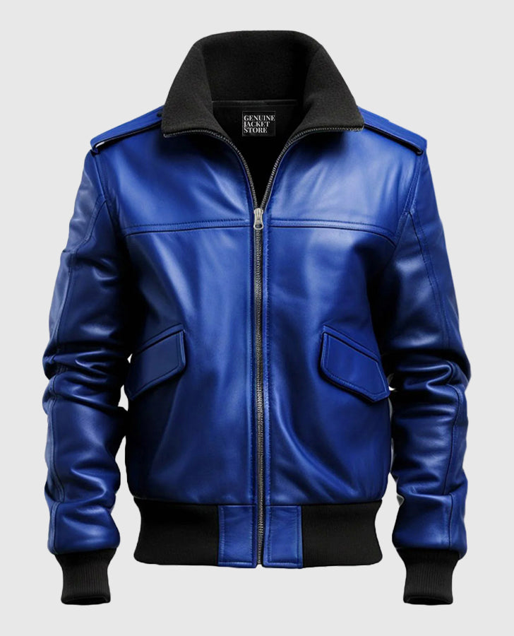 Men's Genuine Leather Bomber Jackets - Genuine Jacket Store