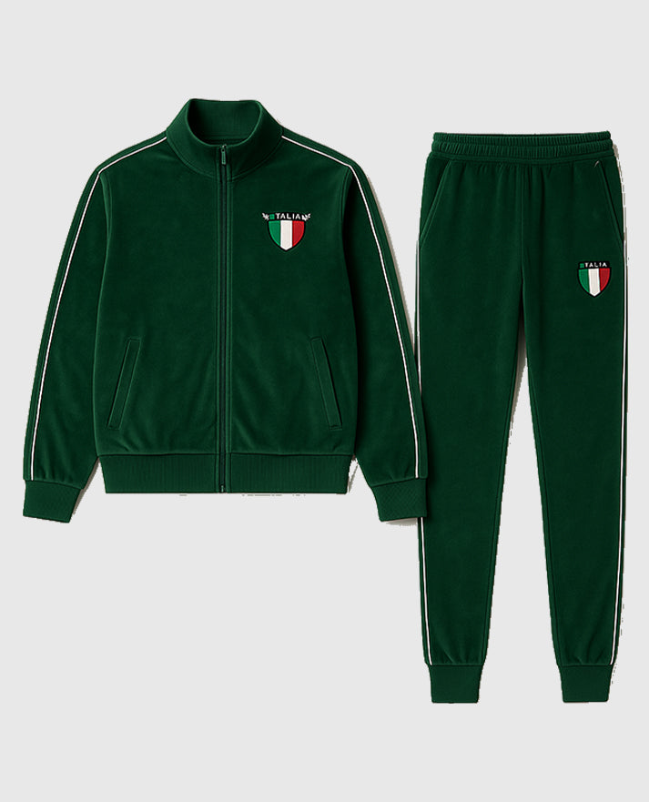 Jason Kelce Italia Green Velour Tracksuit – Luxe Fit