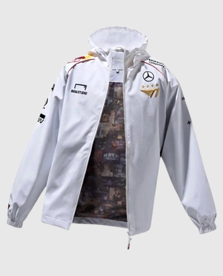 2024 T1 Worlds Unisex Hooded White Jacket