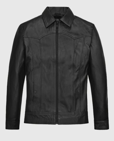 David Beckham Black Leather Jacket