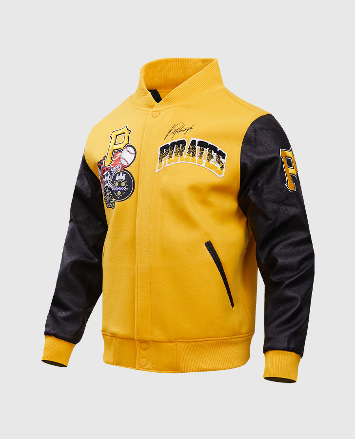MLB Pittsburgh Pirates Men's Yellow Varsity Jacket