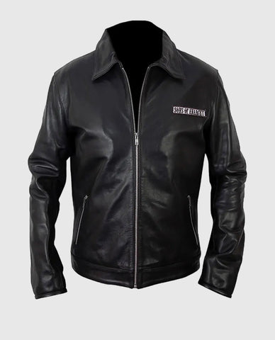 Sons Of Anarchy Black Biker Leather Jacket