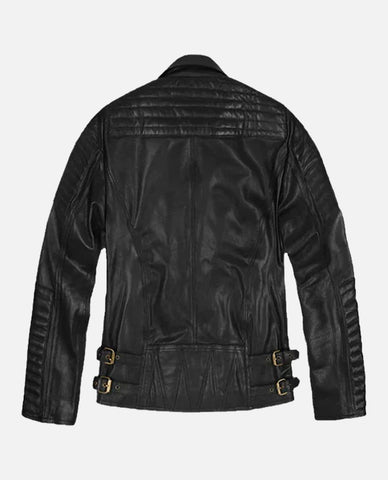 Men's Black Motorcycle Leather Jacket