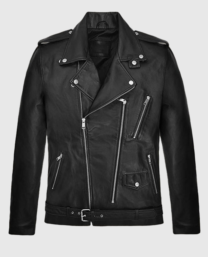 Buy Bruno Mars Black Leather Biker Jacket