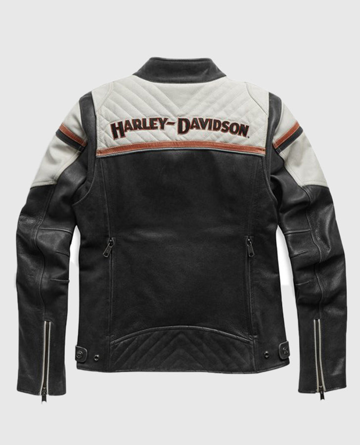 Men's Harley Davidson Triple Vent Passing Link II Leather Jacket - GJS