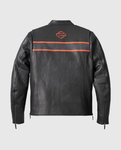 Men's Victory Lane II Leather Jacket - Black