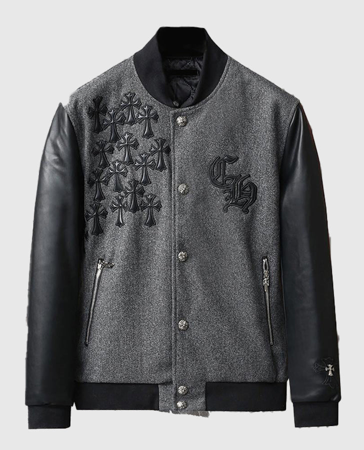 Men's Chrome Hearts Varsity Letterman Jacket