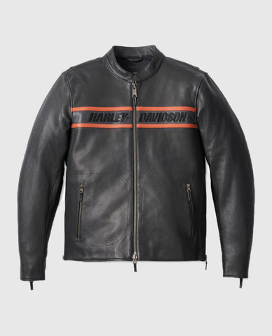 Men's Victory Lane II Leather Jacket - Black