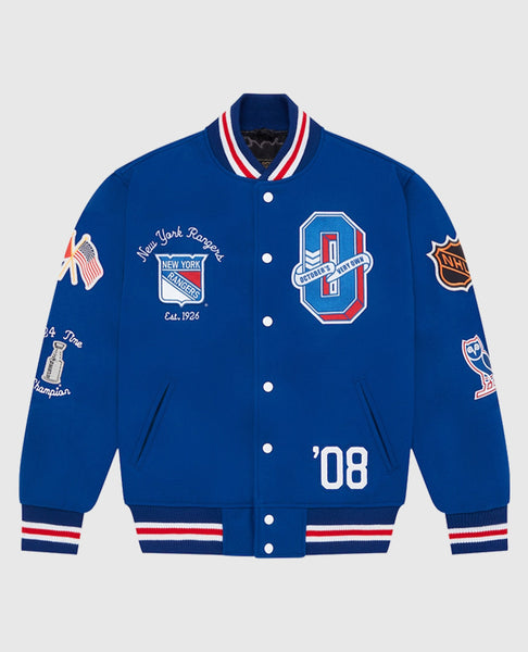 @UoxoUyr The Original Six New York Rangers OVO Varsity Jacket