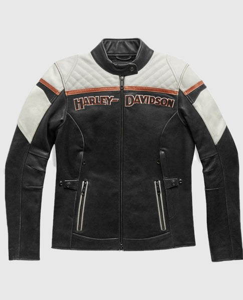 Women's H-D Triple Vent Miss Enthusiast II Leather Riding Jacket